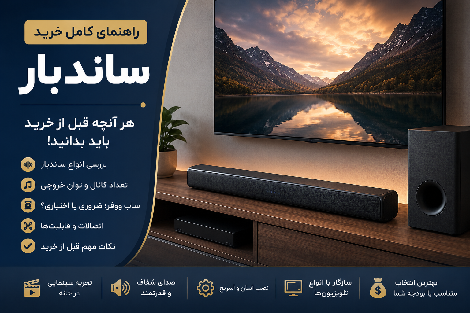 راهنمای خرید ساندبار | چگونه بهترین ساندبار را برای خانه انتخاب کنیم؟