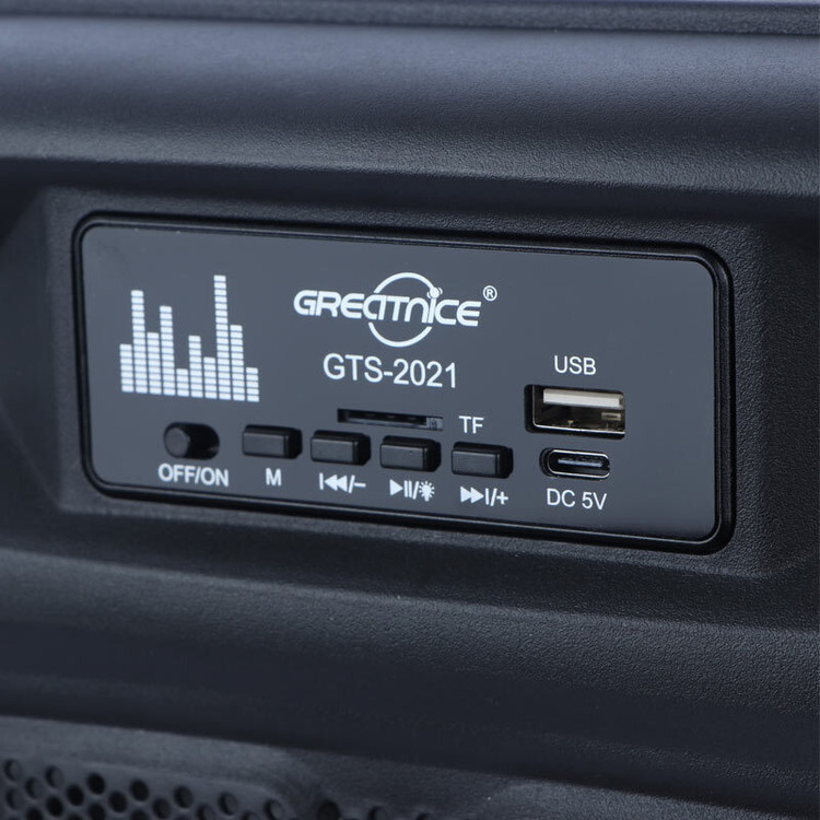 اسپیکر چمدانی بلوتوثی گریت نایس GTS-2021 + میکروفون